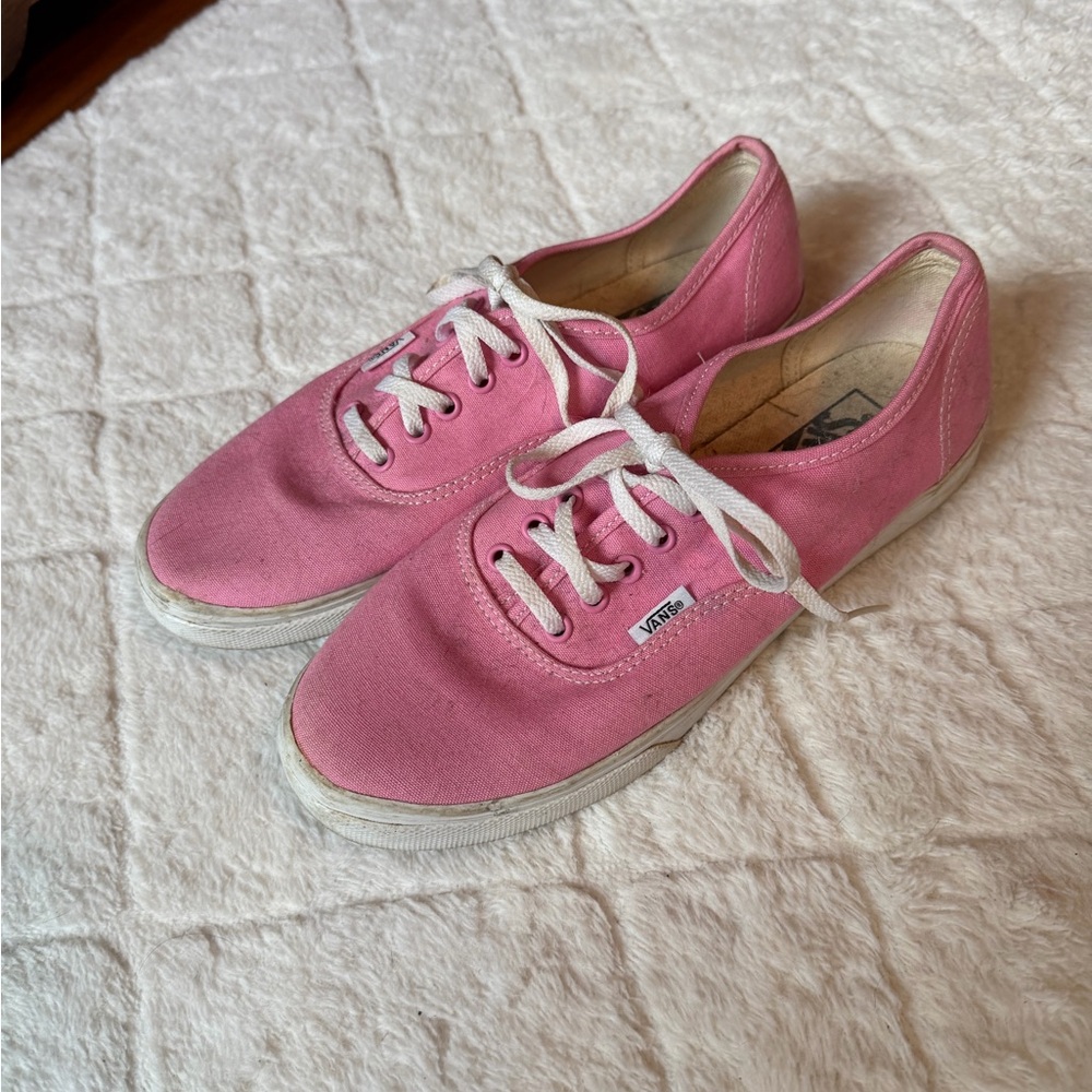 Vans Pink Canvas Low-Top Sneakers